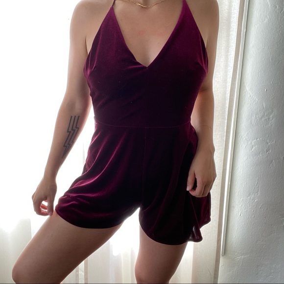 Lush Velvet Romper - Picture 1 of 11